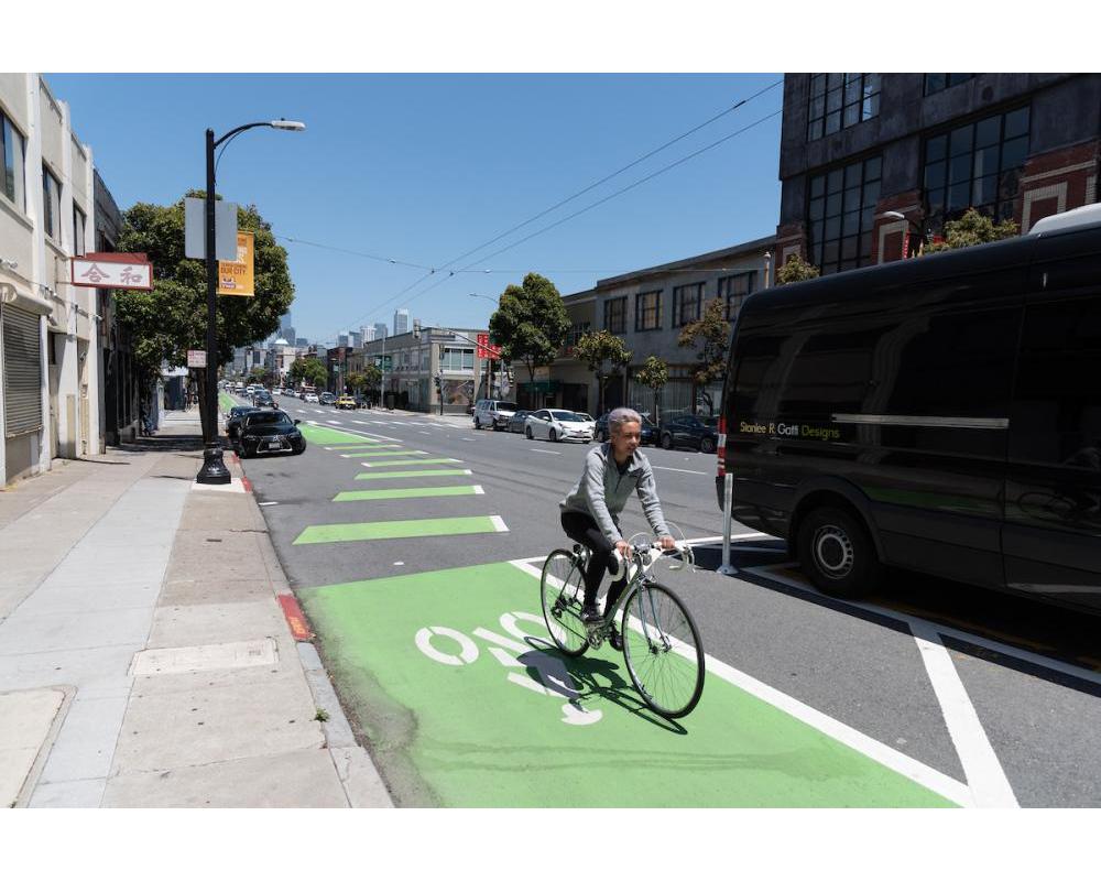 Bike lane on Howard and 8th St. (2018)