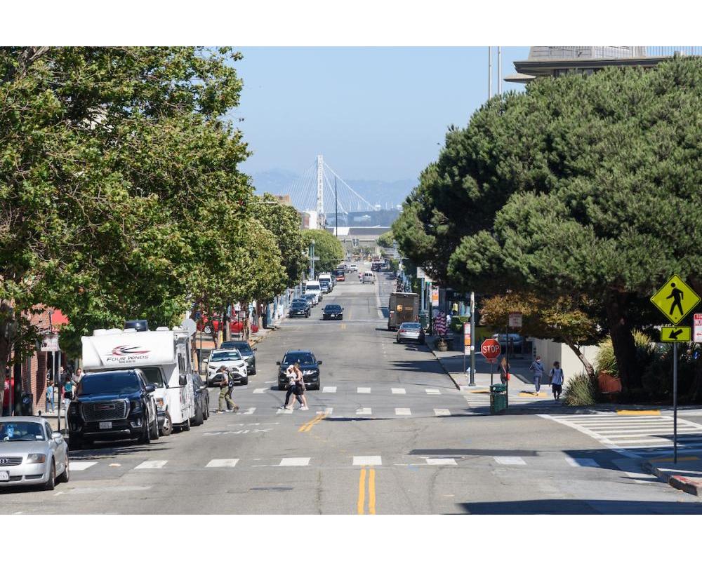 View of Beach Street eastbound