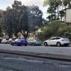 vehicles queueing to drop off at Clarendon Elementary 